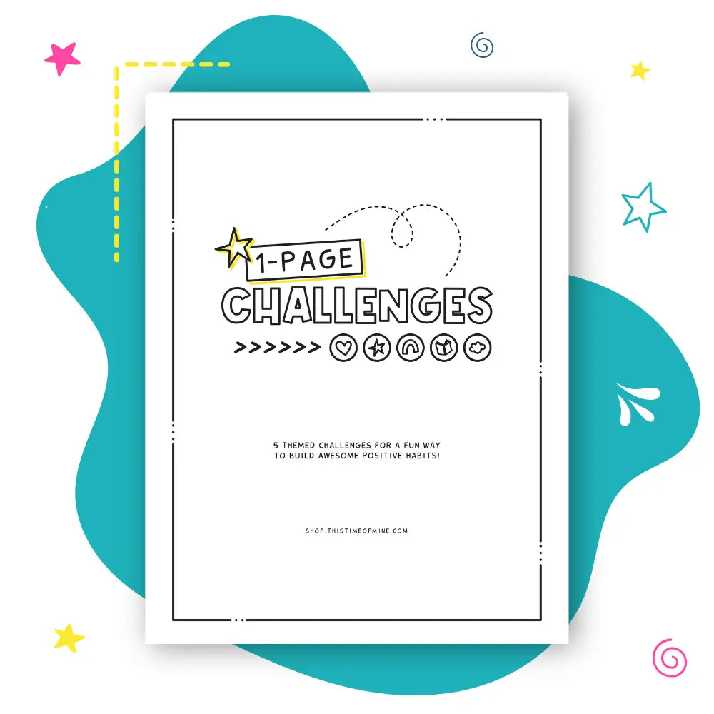 Mockup Of 1 Page Challenges - Printable Themed Daily Activities For Kids