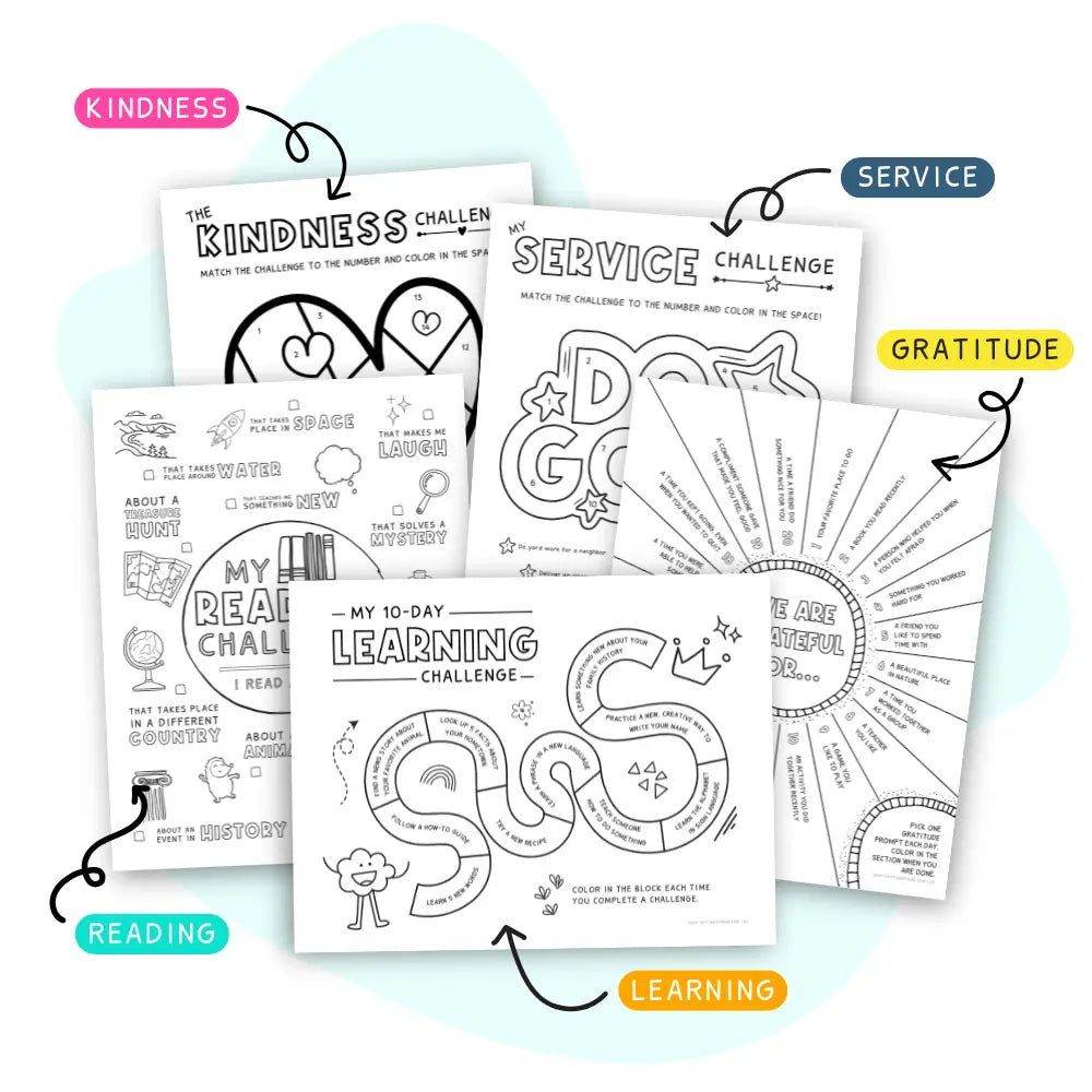 Mockup Of 1 Page Challenges For Kids - Printable Growth Mindset Activities