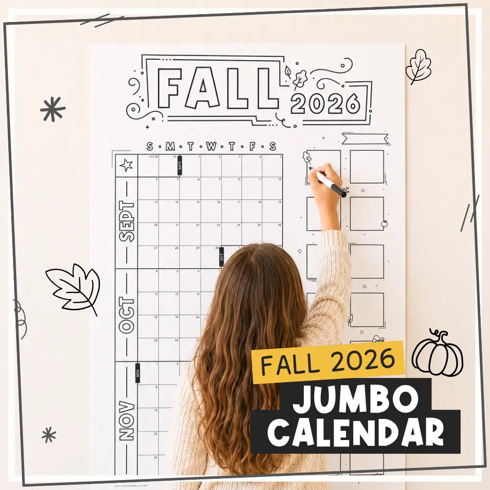 Child Drawing On 2026 Fall Jumbo Calendar | Oversized Printable Engineer Print For Organizing And Planning