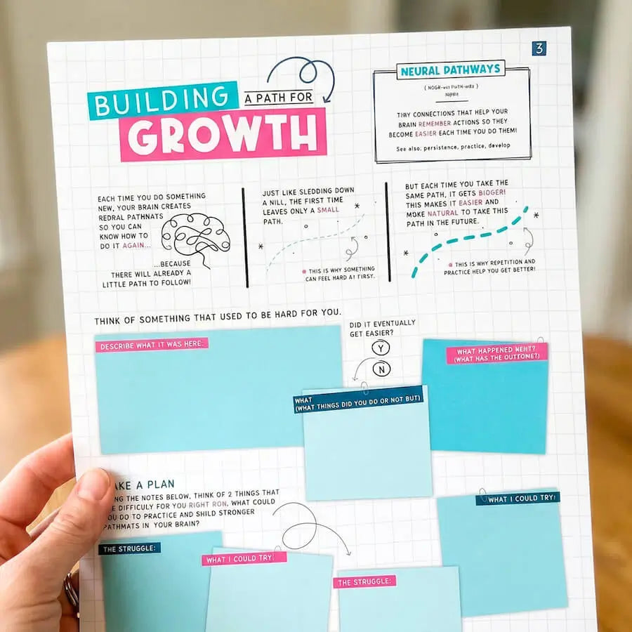 Hand Holding Building A Path For Growth Printable Activity | Simple Brain Skills And Facts For Kids | This Time Of Mine