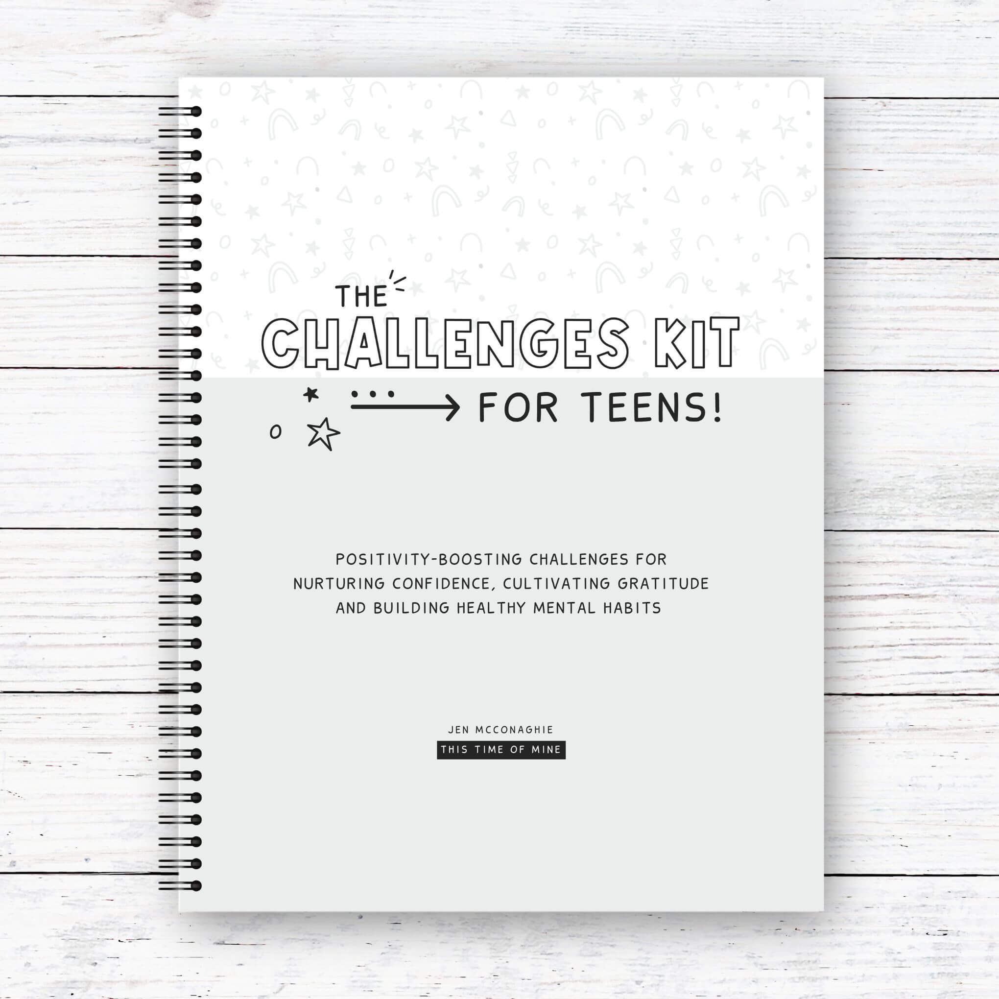 Mockup Of The Confidence-Boosting Printable Challenges Kit For Teens | This Time Of Mine | Cover