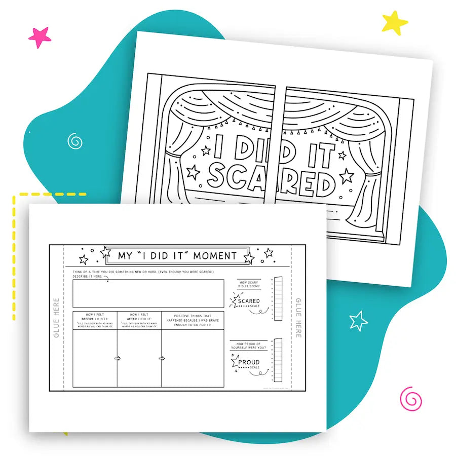 Mockup Of I Did It Scared | Help Kids Recognize Their Courage And Build Confidence | Printable Activity