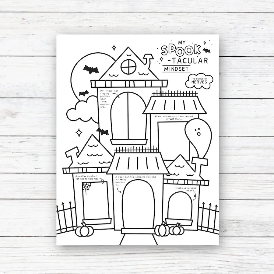 Mockup Of My Spooktacular Mindset | Confidence Halloween Activity For Kids
