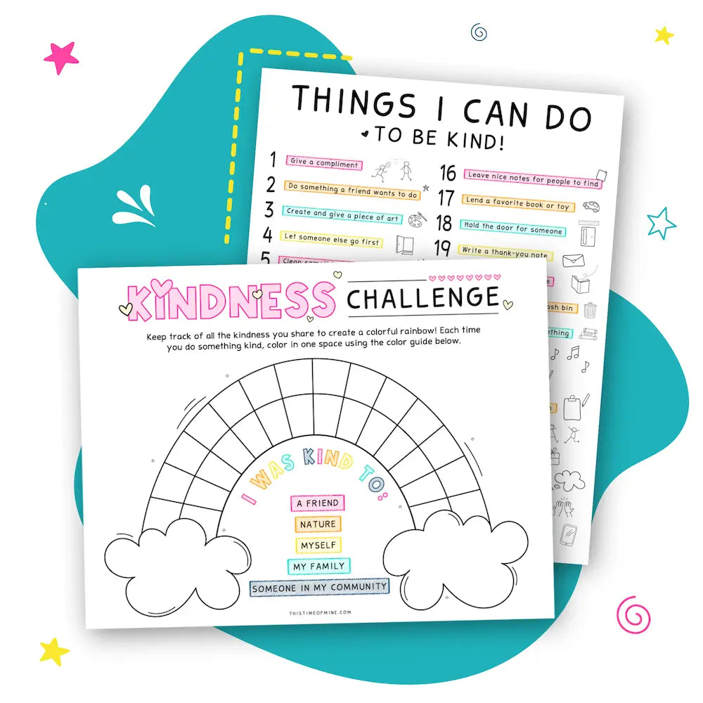 Rainbow Kindness Challenge | 28 Day Service Tracker For Kids