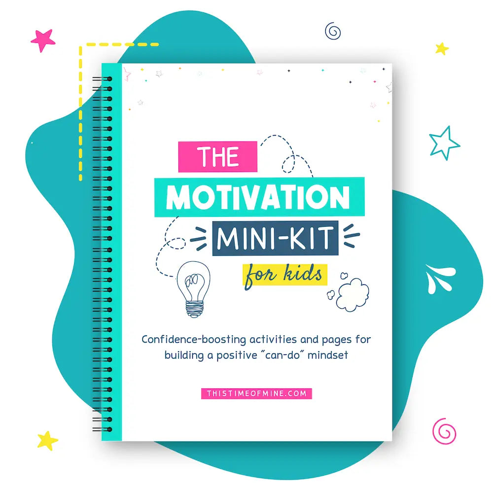 Mockup Of The Motivation Mini-Kit | Printable Affirmation Cards And Quotes For Kids