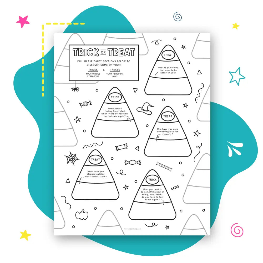 Trick Or Treat | Printable Confidence Activity For Kids | Halloween Theme