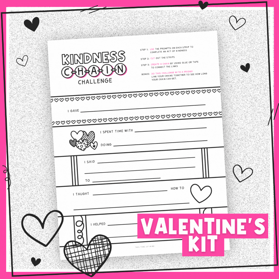 Mockup Of Valentine's Day Printables For Kids For Easy Uplifting Fun