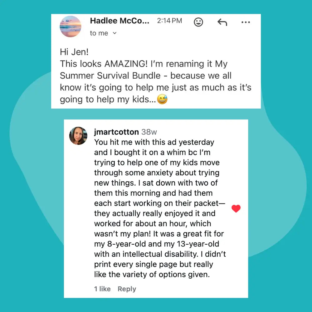 Testimonials Of 2026 Summer Goal Kit For Helping Parents Manage Summer With Kids | This Time Of Mine