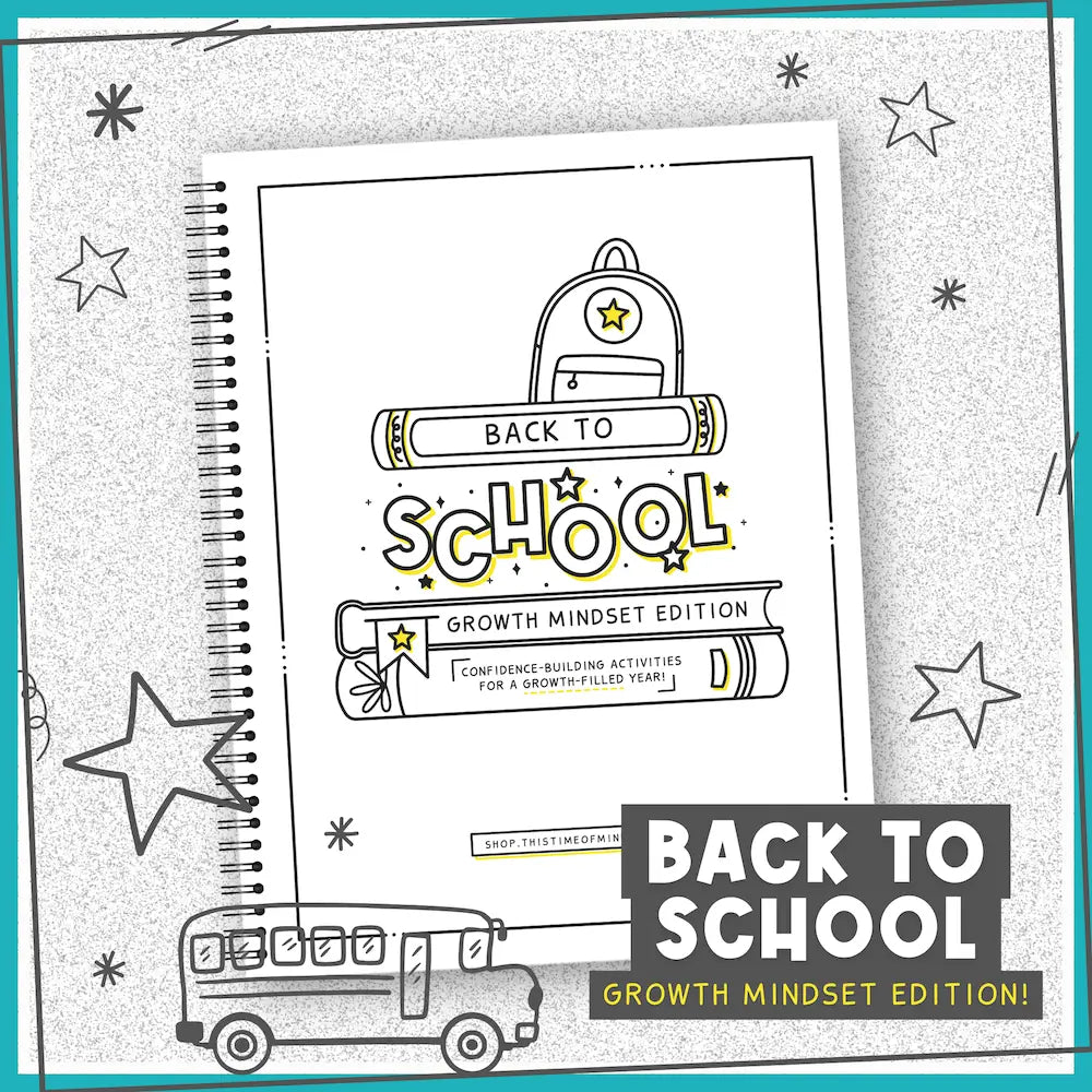 Mockup Of Back To School Growth Mindset Edition | Printable Activities For Kids