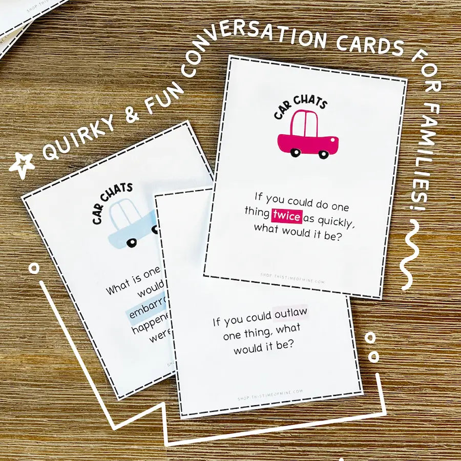 Image Of Car Chats | Printable Fun Conversation Cards For Families To Use While Driving And Road Trips