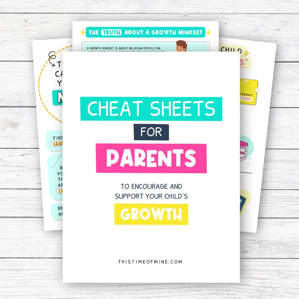 Mockup Of Cheat Sheets For Parents | Guides To Help Encourage And Support Children