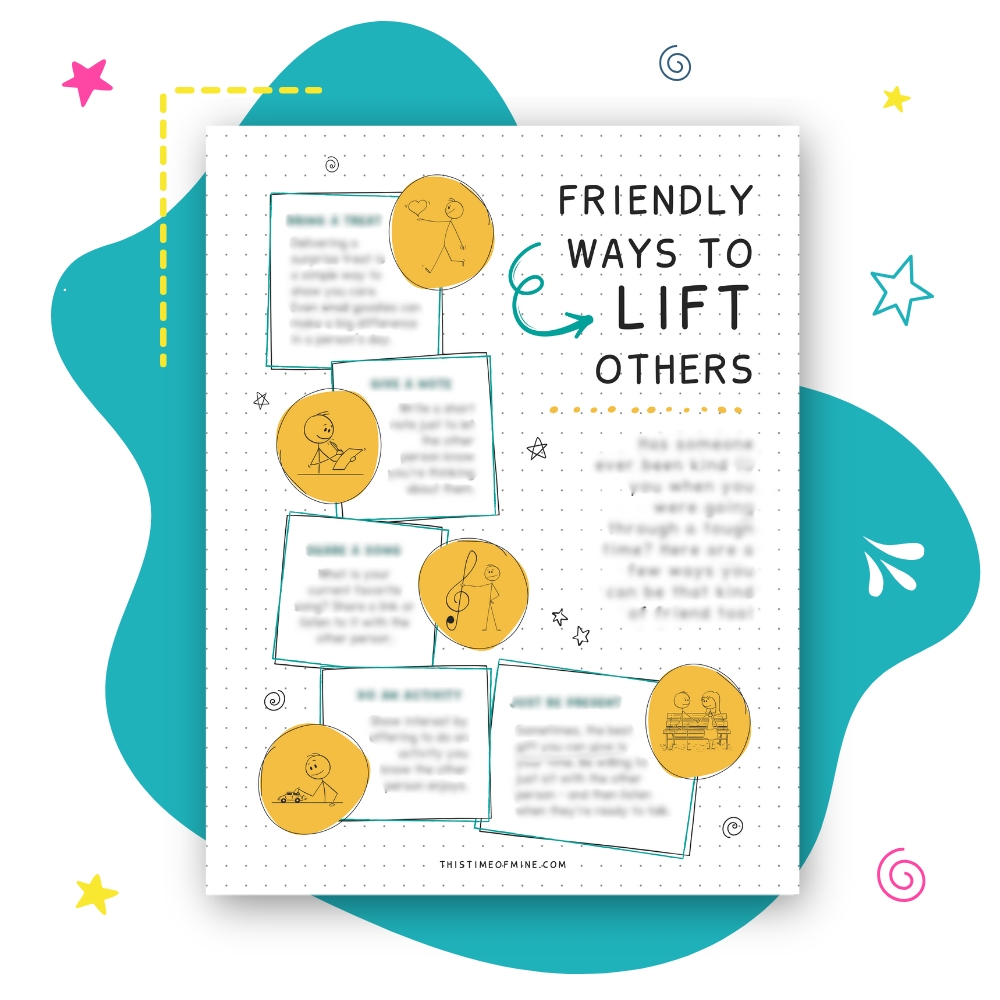 Mockup Of Friendly Ways To Lift Others | How To Be A Good Friend | Guide For Teens And Kids