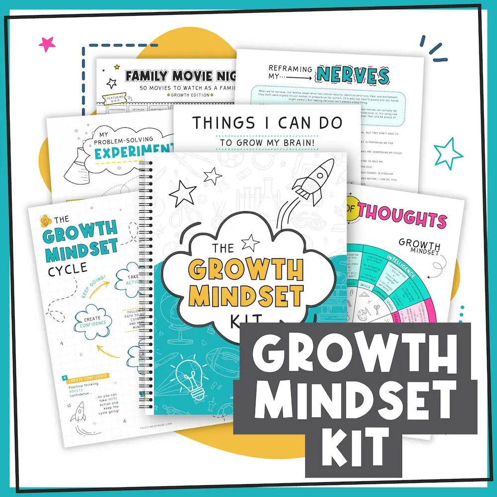 Mockup Of Growth Mindset Kit | Bundle Of Best Selling Growth Mindset Activities And Posters For Kids And Teens