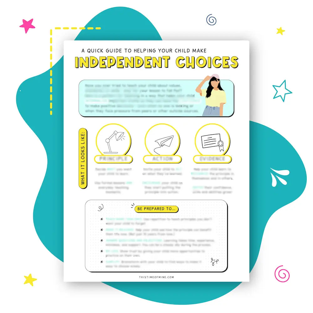 Mockup Of Helping Kids And Teens Make Independent Choices | A Guide To Teaching How To Make Positive Decisions