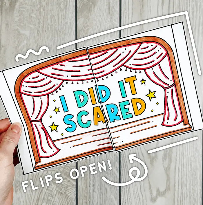 Mockup Of I Did It Scared | Printable Courage Activity For Kids