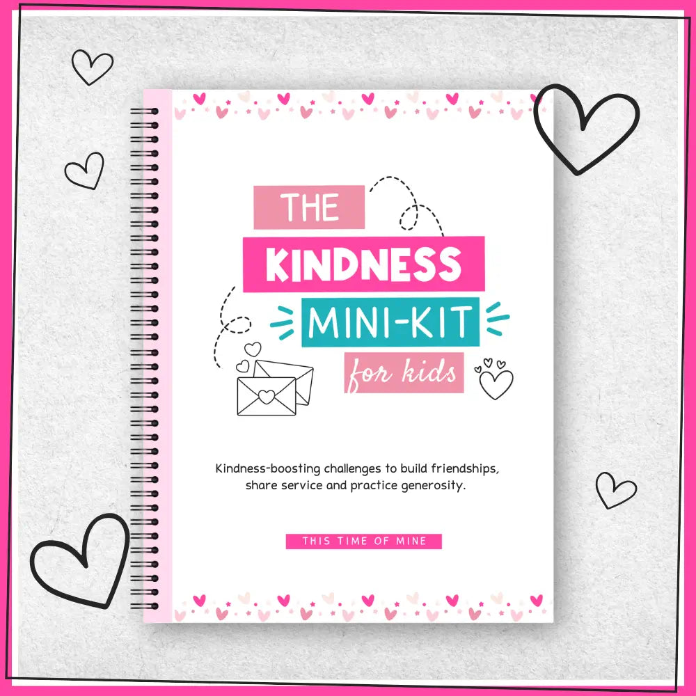 Mockup Of Kindness Mini-Kit For Kids 7-12 | Help Kids Build Positive Mental Habits, Spread Service And Share Kindness | Printable Challenges