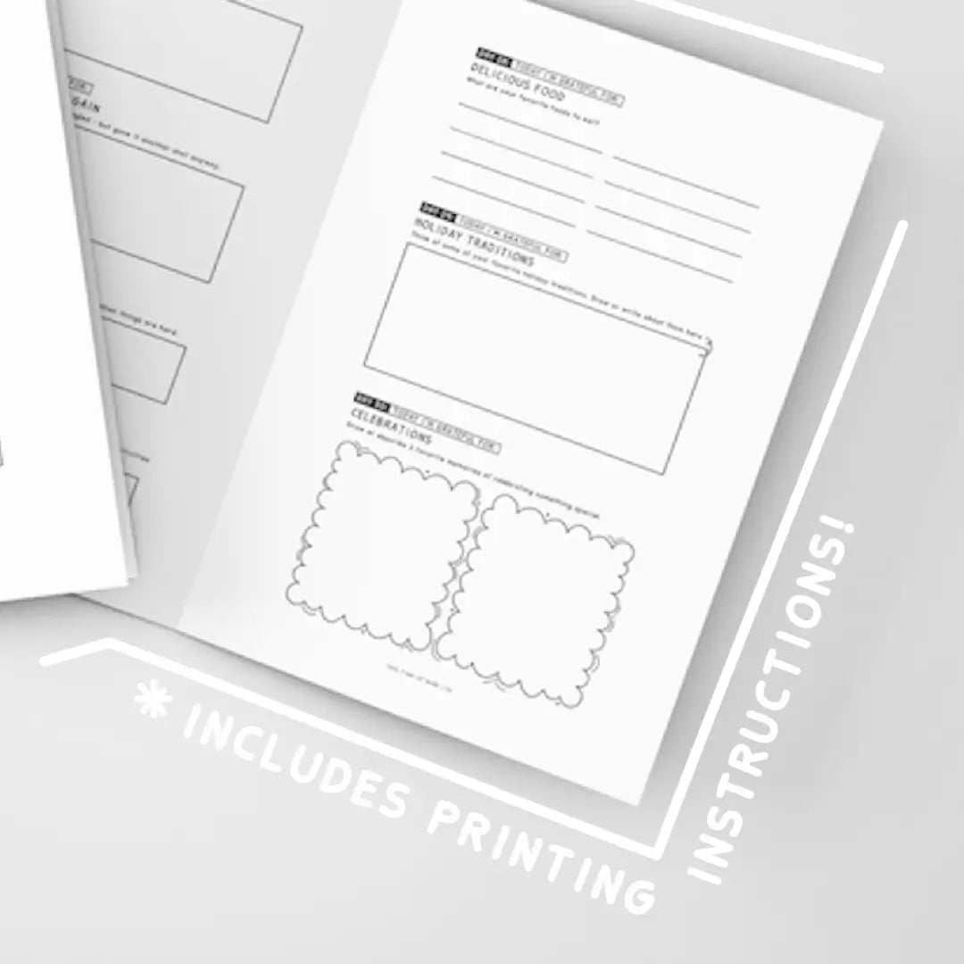 My Gratitude Log | Printable Journal For Kids And Teens | Includes Printing Instructions