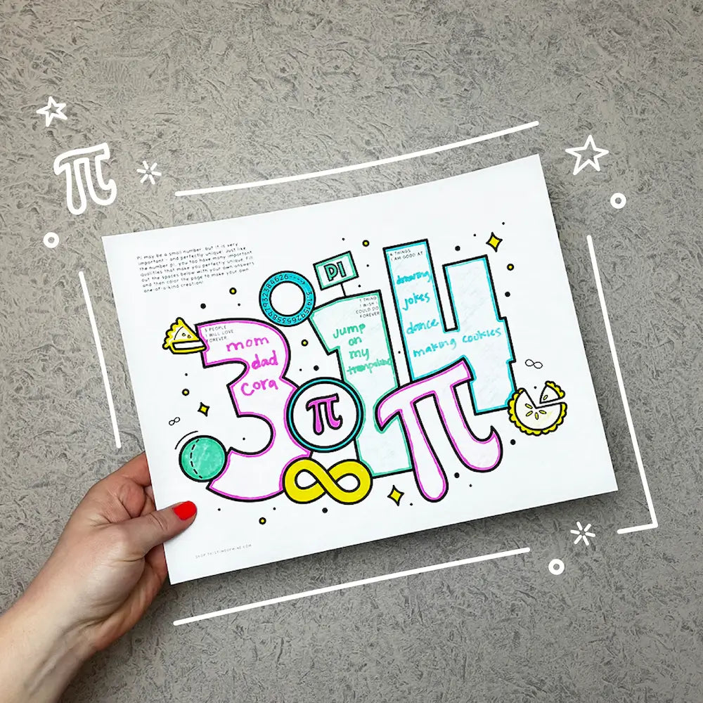 Image Of Pi Day Fun | Printable Confidence And Self Esteem Activity For Kids