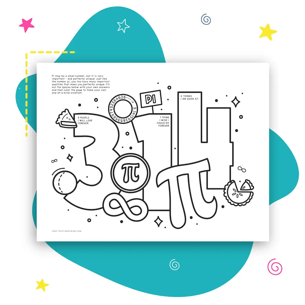 Mockup Of Pi Day Fun | Printable Activity To Help Kids Celebrate What Makes Them Unique