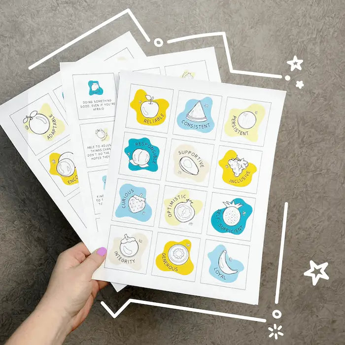 Image Of Power Traits Matching Game | Teach Kids And Teens About Positive Character Traits