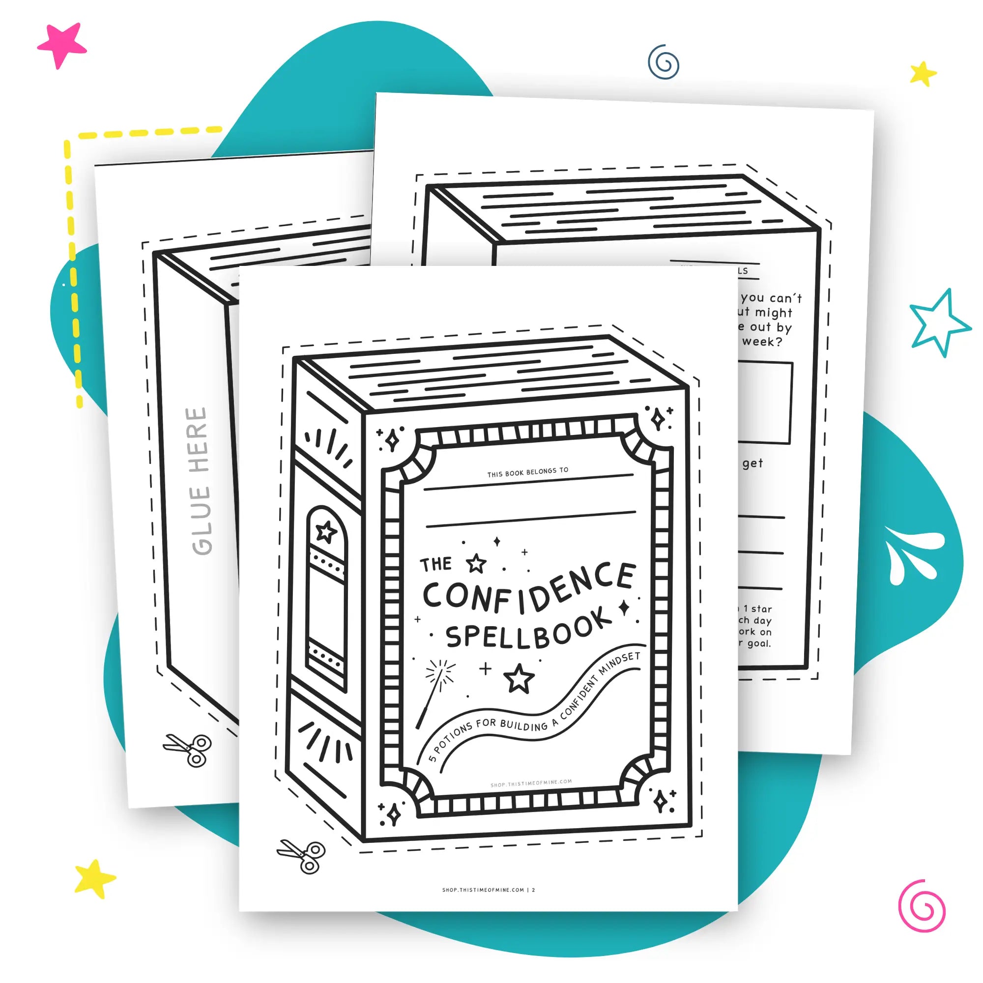 The Confidence Spellbook | Printable Growth Mindset Halloween Activity For Kids | This Time Of Mine