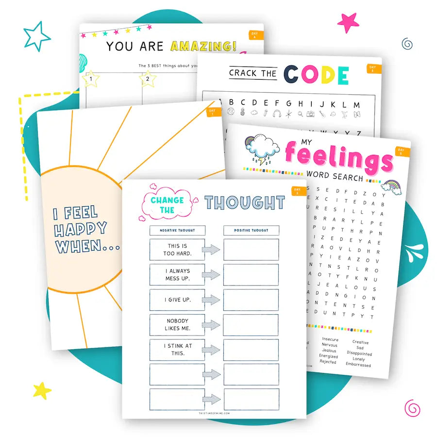 Mockup Of The Positivity Mini Kit For Kids | Build Confidence, Optimism And Self-Trust