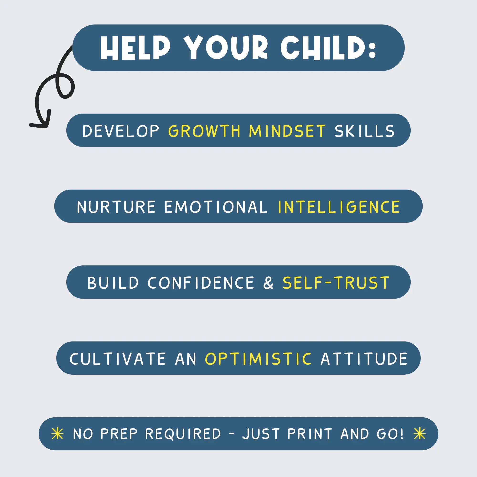 The Positivity Mini Kit For Kids | Help Your Child Develop Growth Mindset And Positivity Skills With Emotional Intelligence 