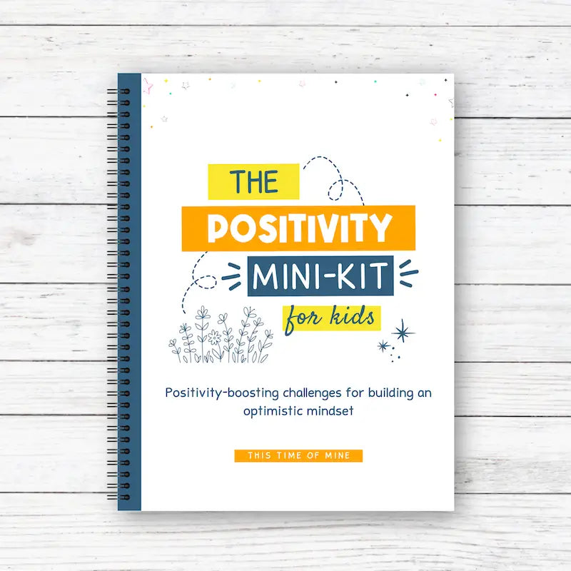 Mockup Of The Positivity Mini Kit For Kids | Printable Daily Challenges To Build Positive Mindset